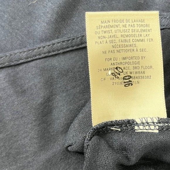 Anthropologie LeifNotes Blouse Womens Navy Decorative Collar Sleeveless Size M - Picture 6 of 9